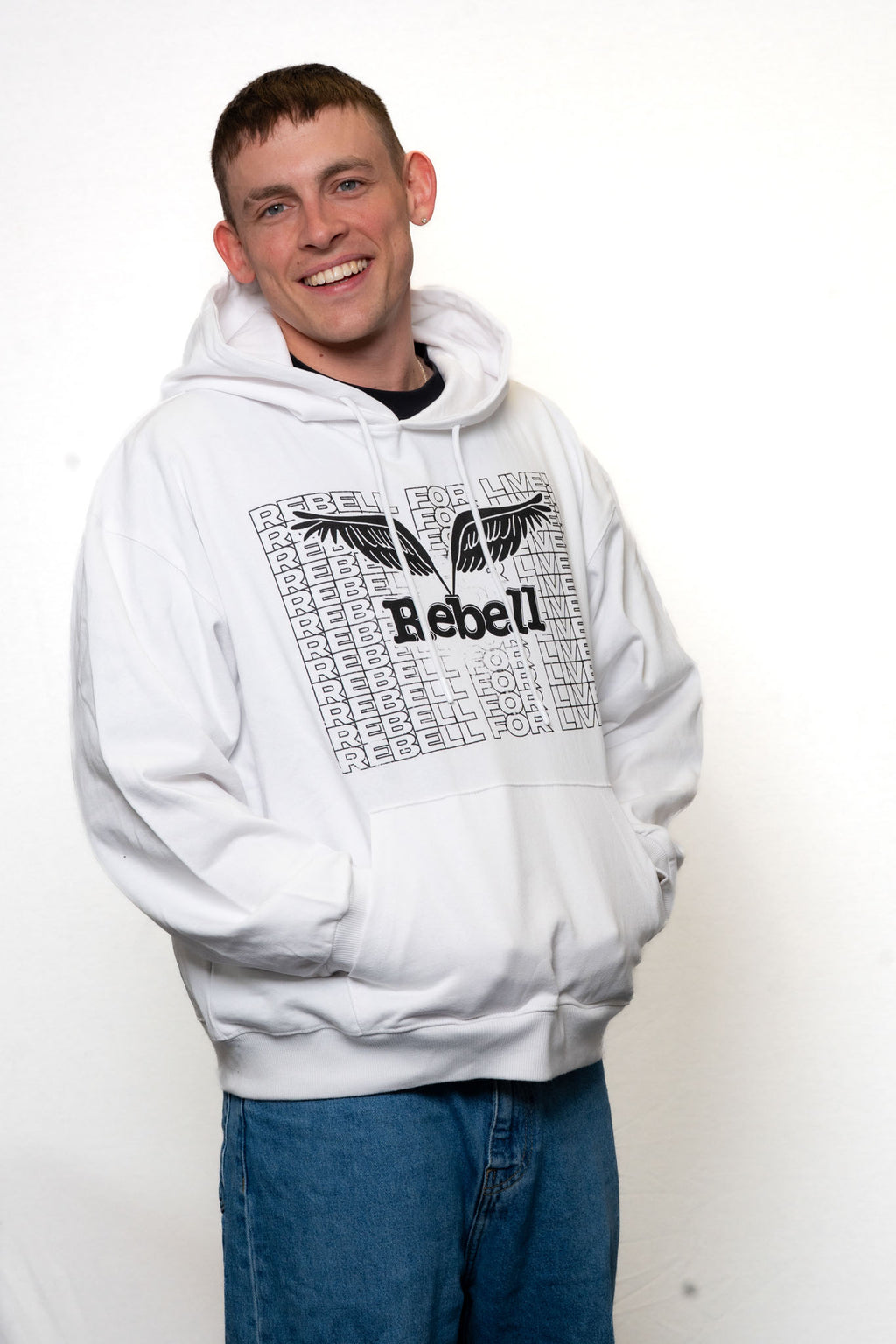 Unisex Merch Hoodie White